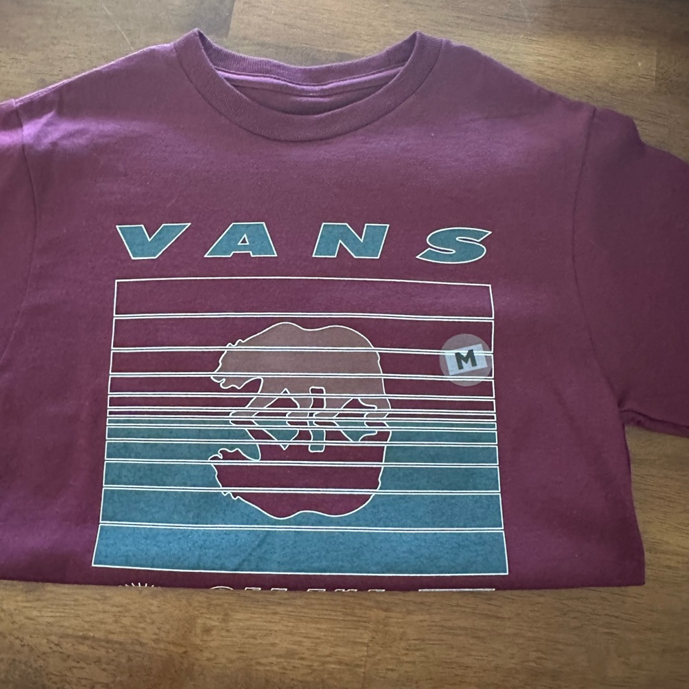 Vans Red Short Sleeve Tee Casual Graphic